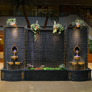 大型欧式流水喷泉摆件 客厅家居装饰 落地鱼缸水景招财大厅水幕墙