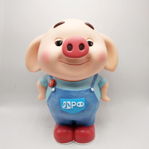 22cm高15cm宽叉腰小猪石膏娃娃模型乳胶模具diy手工制作涂鸦摆摊