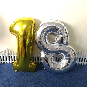 生日超大金银数字春节2020布置字母铝膜气球铝箔球布置装饰用气球