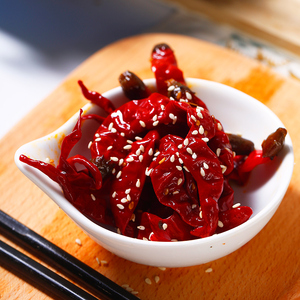 万泉食品专营酱辣椒整个腌制酸辣椒夹馍下饭瓶装咸菜整条秦椒1瓶