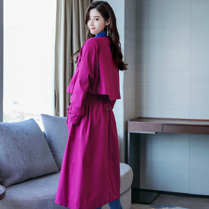 秋装新款韩版长款时尚风衣外套潮流个性女装百搭休闲大衣气质