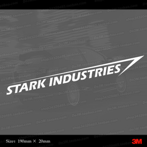 美国反光汽车贴纸 m164 钢铁侠 stark industries 斯塔克工业