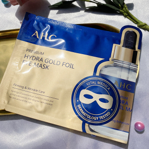 韩国ahc黄金眼膜 蒸汽锡纸金箔b5玻尿酸抗皱眼贴保湿紧致补水抚纹
