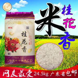 爆款桂花香米生态农家软香米24.5kg油粘米饭粥米晚籼米49斤装大米