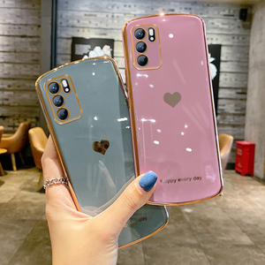 opporeno6手机壳椭圆形电镀reno6pro全包镜头reno6保护防摔硅胶reno6