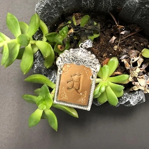 楞严咒空心吊坠男女饰品多咒合一护身符聚财纯银项链配钛金绳