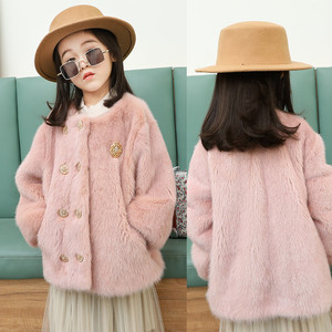 女童冬装皮草2021新款儿童貂皮大衣裘皮水貂整皮高端皮毛一体外套