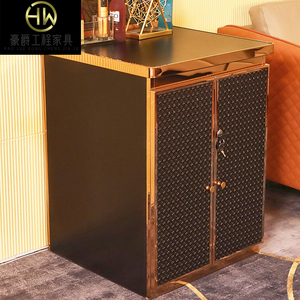 ktv点歌柜子足浴k歌点歌台柜功放机柜柜子不锈钢玫瑰金客厅家用