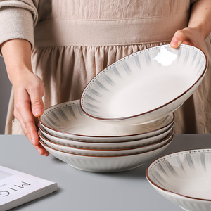 川岛屋日式陶瓷盘子菜盘家用2024新款餐盘高级感碟子深盘餐具套装