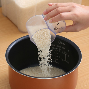 创意舀米勺挖面粉勺瓢带刻度勺子家用铲子饭勺爆米花瓜子加厚量杯