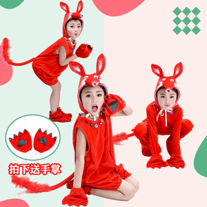 儿童表演服 课本剧卡通造型服 红狐狸动物演出服装 小狐狸服装