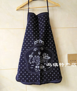 蓝印花布围裙
