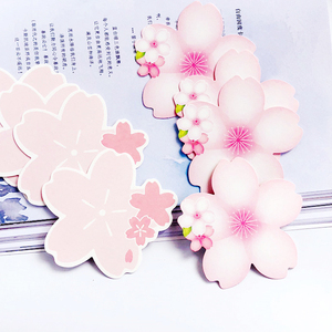 可爱手写留言卡 祝福心意感谢贺卡diy手账迷你卡片樱花朵空白卡c