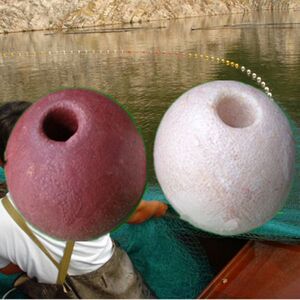 耐高压硬泡沫浮球 浮漂渔网浮球浮标浮子水下40米不变形9.5cm直径