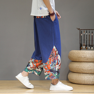 泰国男裤泰式哈伦裤男西双版纳傣族服装裤子东南亚风格衣服灯笼裤