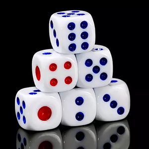 道具色子骰子筛子麻将牌九筒子通用灰白色子ktv玩具可定做