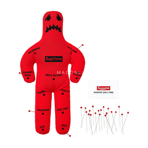 现货supreme 19fw voodoo doll 巫毒娃娃布偶玩偶 可改挂件钥匙扣