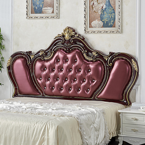 新款欧式床头软包靠背美式公主床头法式奢华现代落地双人床头定制