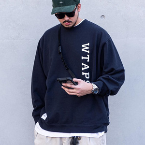 wtaps西山彻日系潮牌套头圆领卫衣宽松秋季重榜棉休闲情侣上衣