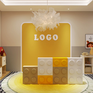 3d少儿培训机构背景墙幼儿园早教中心墙纸游乐场logo儿童乐园壁纸