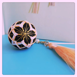 小樱花手鞠球素新手材料包diy已做好分球成品球汉服汽车挂件包饰