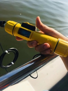 手持式测深仪便携式sm5测深仪户外作业施工水深测量水温水深探测