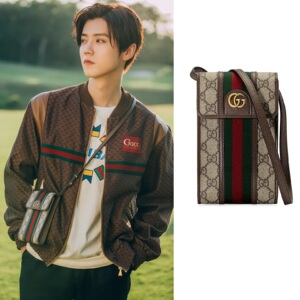 正品代购 鹿晗同款 gucci 男包 ophidia gg迷你斜挎包 62575796iw