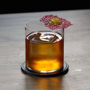 酒吧灵魂水晶玻璃400ml薄款古典鸡尾酒圆冰球大方冰块杯威士忌杯