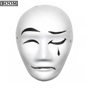 白无相悲喜面具