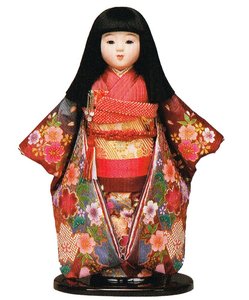 代购 人形玩偶 13号草木染金彩娃娃日本和服人偶传统玩偶工艺品