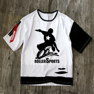 ksj衣服 轮滑队服滑板街舞定制图案来图短袖t恤广告文化衫活动班