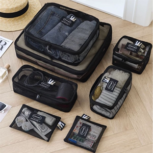 简约旅行分类收纳袋行李箱衣物分装包出行整理袋化妆包洗漱药物包