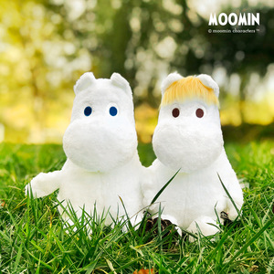 姆明公仔|柔软可爱moomin毛巾绒玩具 卡通抱睡毛绒靠枕 日本进口