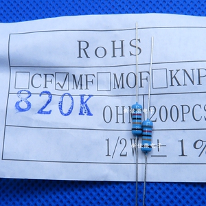5w 820k 精度1% 直插1/2w820k色环电阻器 金属膜电阻