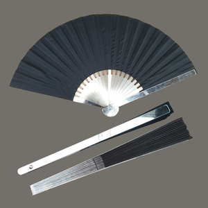 不锈钢太极扇防身武术扇铁扇子健身折扇长37厘米冷兵器健身金属扇