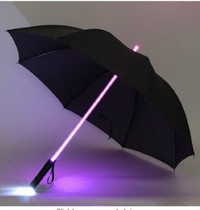 LED新款灯光伞晴雨伞炫酷潮流伞创意电筒光剑伞礼品伞可印刷LOGO