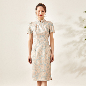 品玉旗袍连衣裙