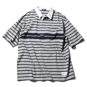 nautica 22ss rugger shirt too heavy 长谷川复古条纹短袖polo衫