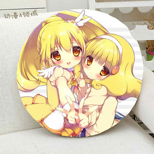 光之美少女黄濑弥生圆形抱枕 周边diy定制宅男送女友创意生日礼物