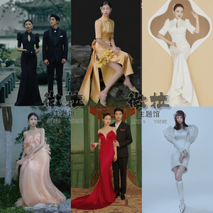 2022新款婚纱礼服旗袍中国风改良版连衣裙复古性提花缎面料5人付款