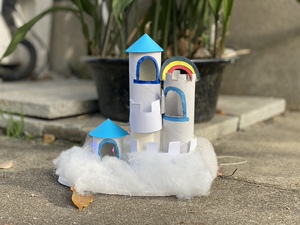 馨缘工作室9淘宝手工串珠四角珠卷纸抽纸圆筒 小房子圆形抽纸筒