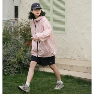 直立行走 夏季户外UPF50+防晒衣服女设计感口袋拉链洋气薄款外套