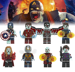 丧尸英雄积木兼容乐高what if美国队长绯红女巫钢铁侠黄蜂女猎鹰