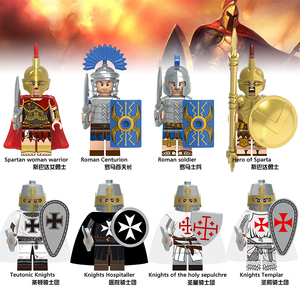 中古战士十字军积木骑士斯巴达300勇士古罗马积木兼容乐高小颗粒