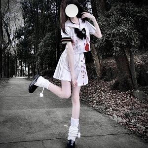 兔斯基【原罪】不良暗黑手绘血腥jk制服病娇哥特式朋克风黑白无本