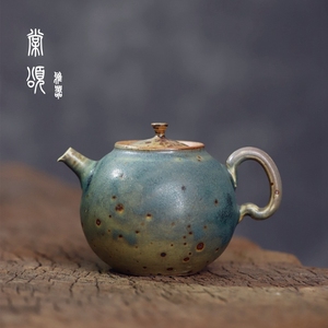 棠頌丨景德镇柴烧窑变茶壶纯手工陶瓷个人把玩壶粗陶茶具礼盒装