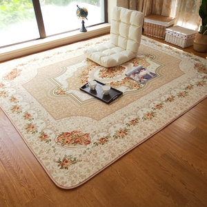 简欧地毯样板房珊瑚绒欧式沙发客厅茶几地毯居家卧室床边床前地毯