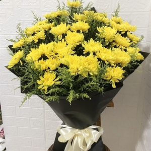 清明节祭奠扫墓上坟黄白菊花花篮花束花圈西安太原鲜花店同城配送