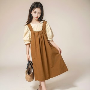 女童纯棉连衣裙夏季2024新款韩版儿童装中大童背带裙套裙公主裙子