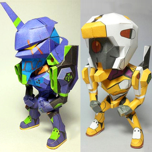 sd eva初号机sd eva00福音战士爱奇幻手工diy纸模型益智玩具手办